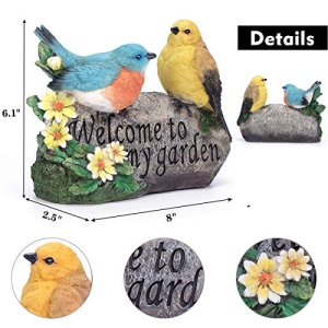 Aivanart Bird Garden Decor, Welcome Sign Sculptures Statues for Yard Patio Lawn Funny Fairy Ornaments Outside Figurine Home Decorations - Image 2