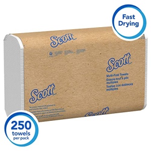 Scott Essential Multifold Paper Towels (01840) with Fast-Drying Absorbency Pockets, White, 16 Packs / Case, 250 Sheets / Pack, 4,000 Towels / Case - Image 6