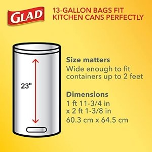 Glad® ForceFlex Tall Kitchen Drawstring Trash Bags, 13 Gallon, Unscented, 120 Count. - Image 15
