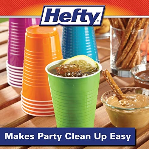 Hefty Party On Disposable Plastic Cups, Assorted, 16 Ounce, 100 Count - Image 5