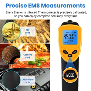 Etekcity Infrared Thermometer Gun 1080, Pizza Oven Accessories, Laser Food Meat Pool Surface Thermometer, Temperature Temp Gun for Cooking, Griddle Hvac Tools, -58°F to 1130°F, Yellow - Image 8