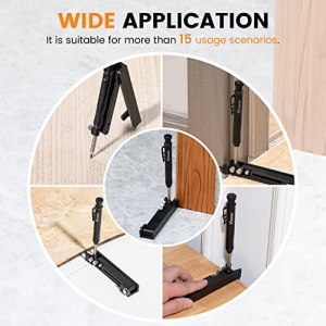 Saker Multi-function Scribing Tool- Construction Pencil- Aluminum Alloy Scribe Tool with Deep Hole Pencil,DIY Woodworking Scribe Gauge Scriber Line Maker Measuring Tool (BLACK) - Image 5