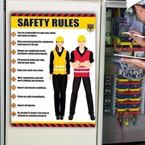 Safety Awareness Poster,"Safety First", 18" X 24" Laminated Front and Back Long-Lasting Workplace Safety First Poster - Image 5