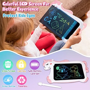Unicorn Toy Gifts for Girls Boys - CHEERFUN LCD Writing Tablet for Kids | Toddler Travel Road Trip Essential Toy Gift for 3+4 5 6 7 8 Year Old | Doodle Draw Board | Easter Gifts Learning Birthday - Image 4