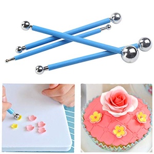Fondant Cake Pan Flower Decorating Clay Flower Sugar Craft Ball Model DIY Tool (Small (4pcs)) - Image 2