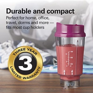 Hamilton Beach Shakes and Smoothies with BPA-Free Personal Blender, 14 oz, Raspberry - Image 5