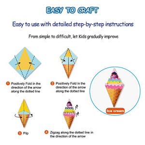 hapray Origami Kit 144 sheets Origami Paper for Kids 72 Patterns with Craft Guiding Book - Image 4