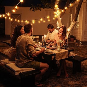 String Lights for Outside 120FT, 60+4 Pcs Vintage Bulbs LED Outdoor Edison String Lights Waterproof, Shatterproof Connectable Patio Lights Outdoor, Dimmable Hanging String Lights for Backyard,Bistro - Image 2