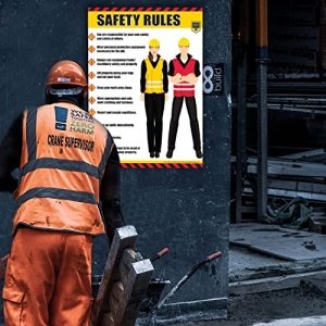 Safety Awareness Poster,"Safety First", 18" X 24" Laminated Front and Back Long-Lasting Workplace Safety First Poster - Image 2