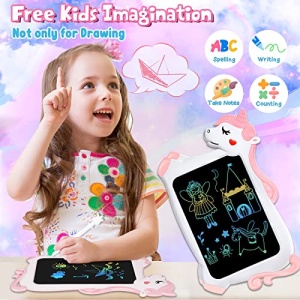 Unicorn Toy Gifts for Girls Boys - CHEERFUN LCD Writing Tablet for Kids | Toddler Travel Road Trip Essential Toy Gift for 3+4 5 6 7 8 Year Old | Doodle Draw Board | Easter Gifts Learning Birthday - Image 8