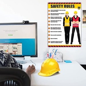 Safety Awareness Poster,"Safety First", 18" X 24" Laminated Front and Back Long-Lasting Workplace Safety First Poster - Image 4