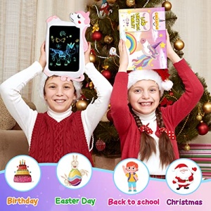 Unicorn Toy Gifts for Girls Boys - CHEERFUN LCD Writing Tablet for Kids | Toddler Travel Road Trip Essential Toy Gift for 3+4 5 6 7 8 Year Old | Doodle Draw Board | Easter Gifts Learning Birthday - Image 6