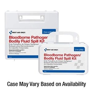 First Aid Only 214-U/FAO Body Fluid Clean Up Kit, 23-Piece Blood Pathogen Clean Up Kit in Plastic Case - Image 4