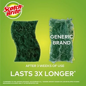 Scotch-Brite Heavy Duty Scrub Sponges, Sponges for Cleaning Kitchen and Household, Heavy Duty Sponges Safe for Non-Coated Cookware, 9 Scrubbing Sponges - Image 10
