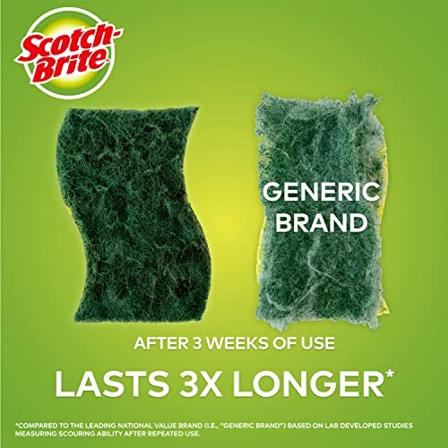 Scotch-Brite Heavy Duty Scrub Sponges, Sponges for Cleaning Kitchen and Household, Heavy Duty Sponges Safe for Non-Coated Cookware, 9 Scrubbing Sponges - Image 10