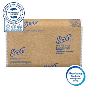 Scott Essential Multifold Paper Towels (01840) with Fast-Drying Absorbency Pockets, White, 16 Packs / Case, 250 Sheets / Pack, 4,000 Towels / Case - Image 5
