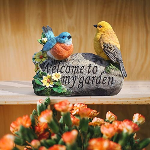 Aivanart Bird Garden Decor, Welcome Sign Sculptures Statues for Yard Patio Lawn Funny Fairy Ornaments Outside Figurine Home Decorations - Image 3