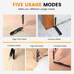 Saker Multi-function Scribing Tool- Construction Pencil- Aluminum Alloy Scribe Tool with Deep Hole Pencil,DIY Woodworking Scribe Gauge Scriber Line Maker Measuring Tool (BLACK) - Image 7