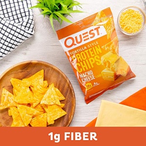 Quest Nutrition Tortilla Style Protein Chips, Low Carb, Nacho Cheese 1.1 Ounce (Pack of 12) - Image 5