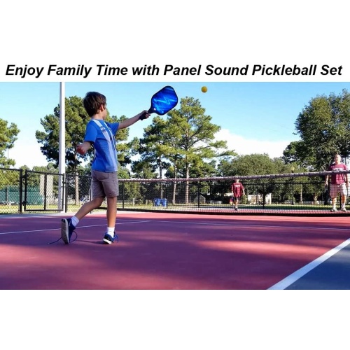 Panel Sound USAPA Approved Pickleball Paddle Set Lightweight Pickleball Paddles Set of 2,Pickleball Rackets with 1 Carrying Case, 2 Cooling Towels & 4 Indoor Balls - Image 2