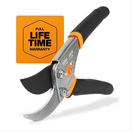 Fiskars Bypass Pruning Shears 5/8” Garden Clippers - Plant Cutting Scissors with Sharp Precision-Ground Steel Blade - Image 1