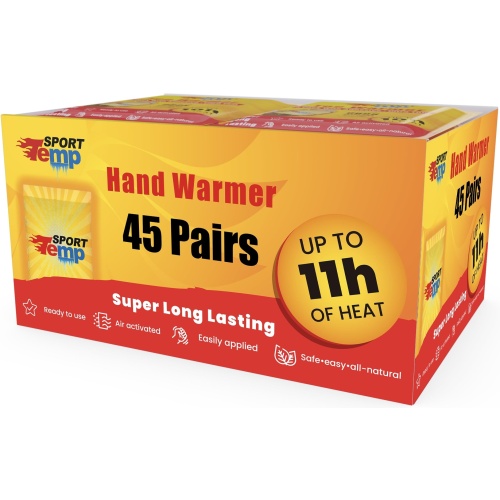 Odorless Hot Hand Warmer (45 Pairs) - Up to 11 Hours of Heat, Super Long Lasting - Easy, All Natural - Air Activated, for Body& Toes - Sport Temp - Image 1