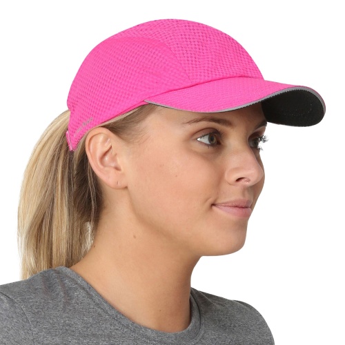TrailHeads Women's Race Day Performance Running Cap, Lightweight & Quick Drying Mesh Sports Hat with Reflective Trim - Pink Punch - Image 1