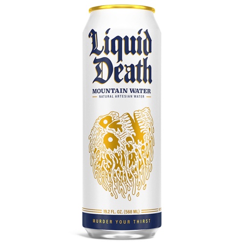 Liquid Death, Still Mountain Water, Real Mountain Source, Natural Minerals & Electrolytes, 8-Pack (King Size 19.2oz Cans) - Image 4