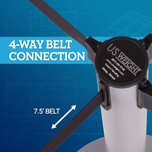 US Weight Heavy Duty Premium Steel Stanchion with 7.5-Foot Retractable Belt (More Colors Available) - Image 2