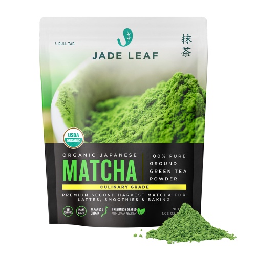 Jade Leaf Matcha Organic Green Tea Powder - Culinary Grade Premium Second Harvest - Authentic Japanese Origin (1.06 Ounce Pouch) - Image 1