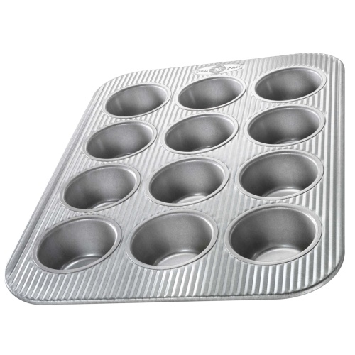 USA Pan Bakeware Muffin Pan, 12-Well, Aluminized Steel - Image 1